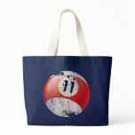 NUMBER 11 BILLIARDS BALL - ERODED STYLE CANVAS BAG