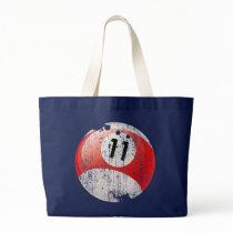NUMBER 11 BILLIARDS BALL - ERODED STYLE CANVAS BAG