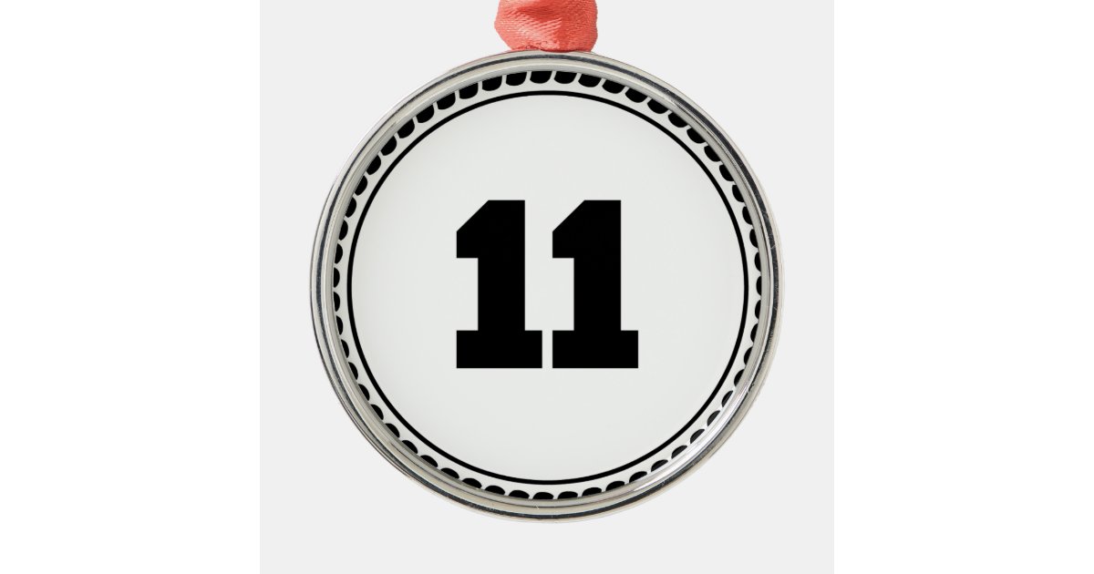 Number 11 Circle Metal Ornament | Zazzle