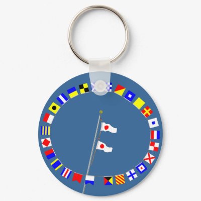 Number 11 Nautical Signal Flag Hoist Key Chains by sailorpatp