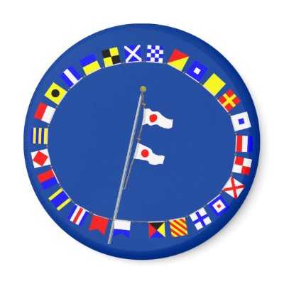 Number 11 Nautical Signal Flag Hoist Refrigerator Magnet by sailorpatp