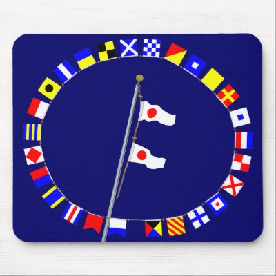 Number 11 Nautical Signal Flag Hoist Mouse Pads by sailorpatp