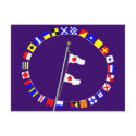 Number 11 Nautical Signal Flag Hoist postcards