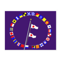 Number 11 Nautical Signal Flag Hoist postcards
