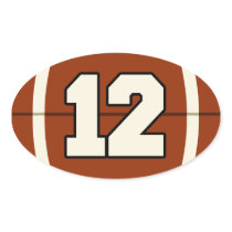 Number 12 Football Sticker.