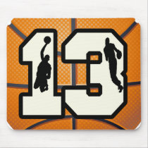 Number 13 Basketball and Players Mousepad