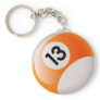 NUMBER 13 BILLIARDS BALL KEY CHAIN NUMBER 13 BILLIARDS BALL KEY CHAIN