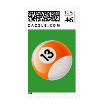 NUMBER 13 BILLIARDS BALL STAMPS