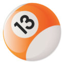 NUMBER 13 BILLIARDS BALL stickers by dgpaulart NUMBER 13 BILLIARDS BALL stickers