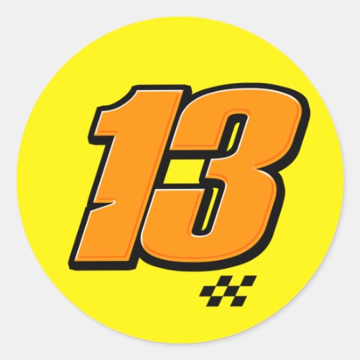 Number 13 - Sticker | Zazzle