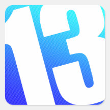 Number 13 sticker