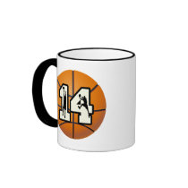 Number 14 Basketball and Players Mug