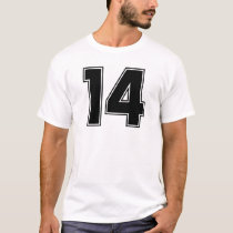 Number 14 front and backside print t-shirts by tomasseo Number 14 front and backside print t-shirts