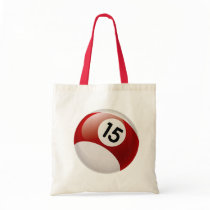 NUMBER 15 BILLARDS BALL CANVAS BAGS