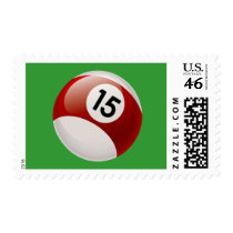 NUMBER 15 BILLARDS BALL POSTAGE