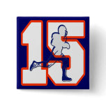 Number 15 Football Player Buttons