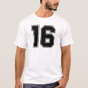 Number 16 front and backside print t-shirts by tomasseo Number 16 front and backside print t-shirts