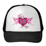 Number 16 in checkers with butterflies trucker hat