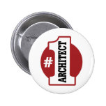 Number 1 Architect Pinback Buttons