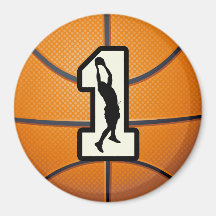Number 1 Basketball and Player Fridge Magnets