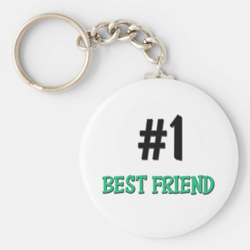 Number 1 Best Friend Basic Round Button Keychain | Zazzle