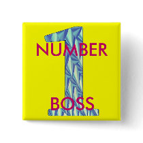 Number 1 Boss-Pin buttons by mannybell Number 1 Boss-Pin buttons