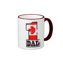 Number 1 Canadian Dad Coffee Mugs