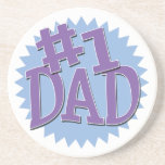 Number 1 Dad Father's Day Sandstone Coaster coasters