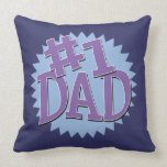 Number 1 Dad Father's Day Throw Pillow pillows