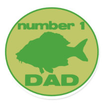 Number 1 Dad Fish stickers