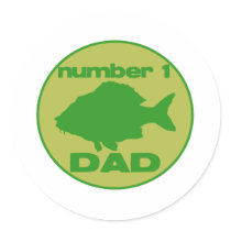 Number 1 Dad Fish stickers
