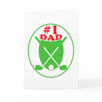 Number 1 Dad Golf Badge cards