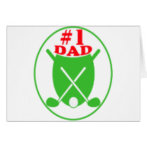 Number 1 Dad Golf Badge cards