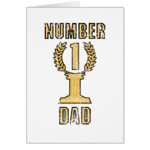 Number 1 Dad Greeting Card