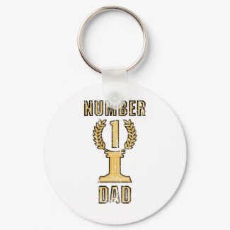 Number 1 Dad keychain