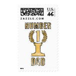 Number 1 Dad Postage Stamps