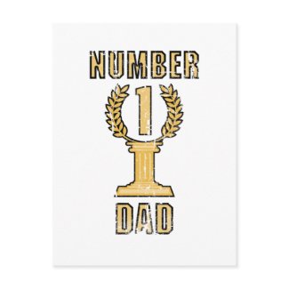Number 1 Dad postcard