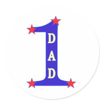 Number #1 Dad stickers