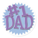 Number 1 Dad Stickers