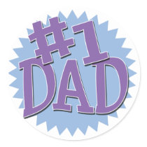 Number 1 Dad Stickers