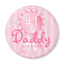 Number 1 Daddy Award (Pink) Magnet