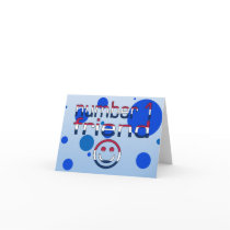 Number 1 Friend in American Flag Colors for Boys Greeting Cards
