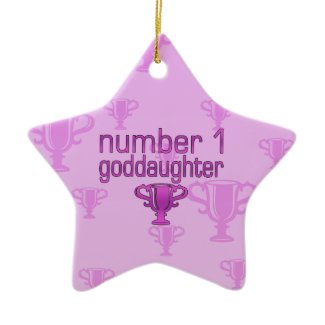 Number 1 Goddaughter Christmas Ornament