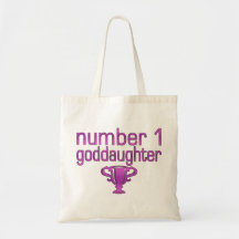 Number 1 Goddaughter Tote Bag