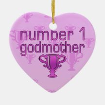 Number 1 Godmother Christmas Ornaments