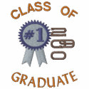 Number 1 Grad Graduation  Embroidered embroidered shirts
