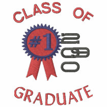 Number 1 Grad Graduation  Embroidered embroidered shirts