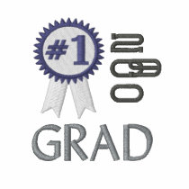 Number 1 Grad Graduation  Embroidered embroidered shirts