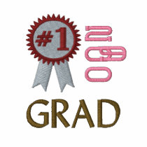 Number 1 Grad Graduation  Embroidered embroidered shirts