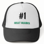 Number 1 Great Grandpa Trucker Hat